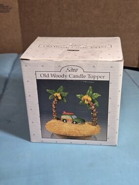 Scott's Old Woody Candle Topper - Tropical Car & Palm Trees